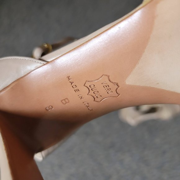 Stunning Donna Karan New York Neutral Strappy Sandals Size 8 - Picture 12 of 16